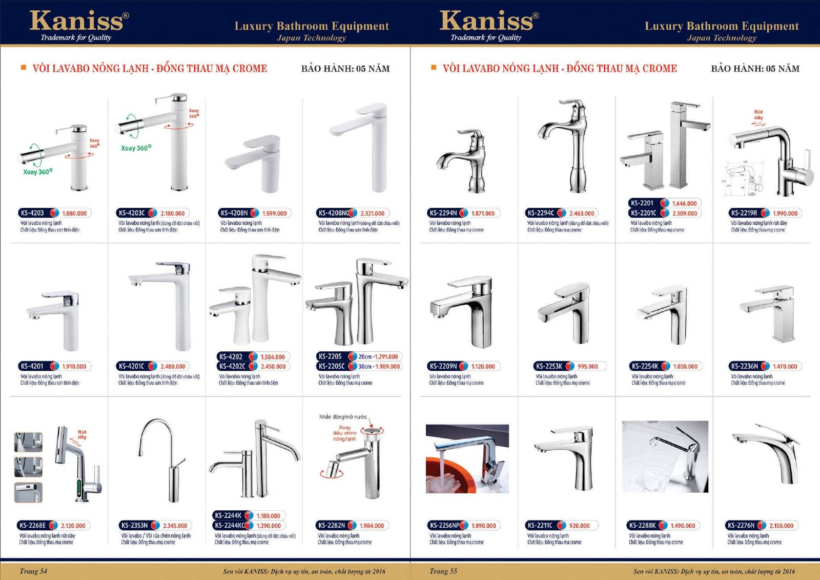 Bảng giá và Catalogue Thiết bị vệ sinh KANISS mới nhất 2025 /Page 28